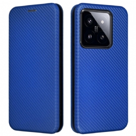 Kožené Pouzdro Xiaomi 14 Pro Kryty Na Mobil Uhlíkové Vlákno