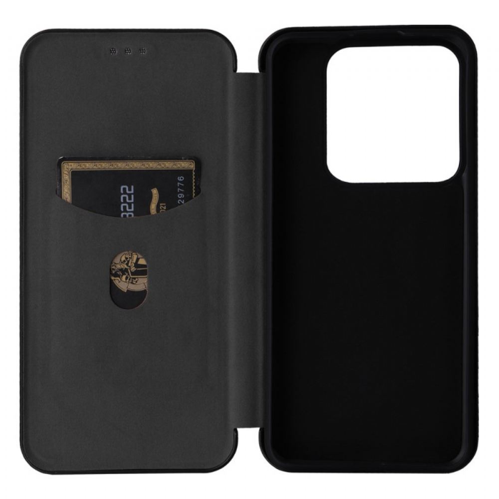 Kožené Pouzdro Xiaomi 14 Pro Kryty Na Mobil Uhlíkové Vlákno