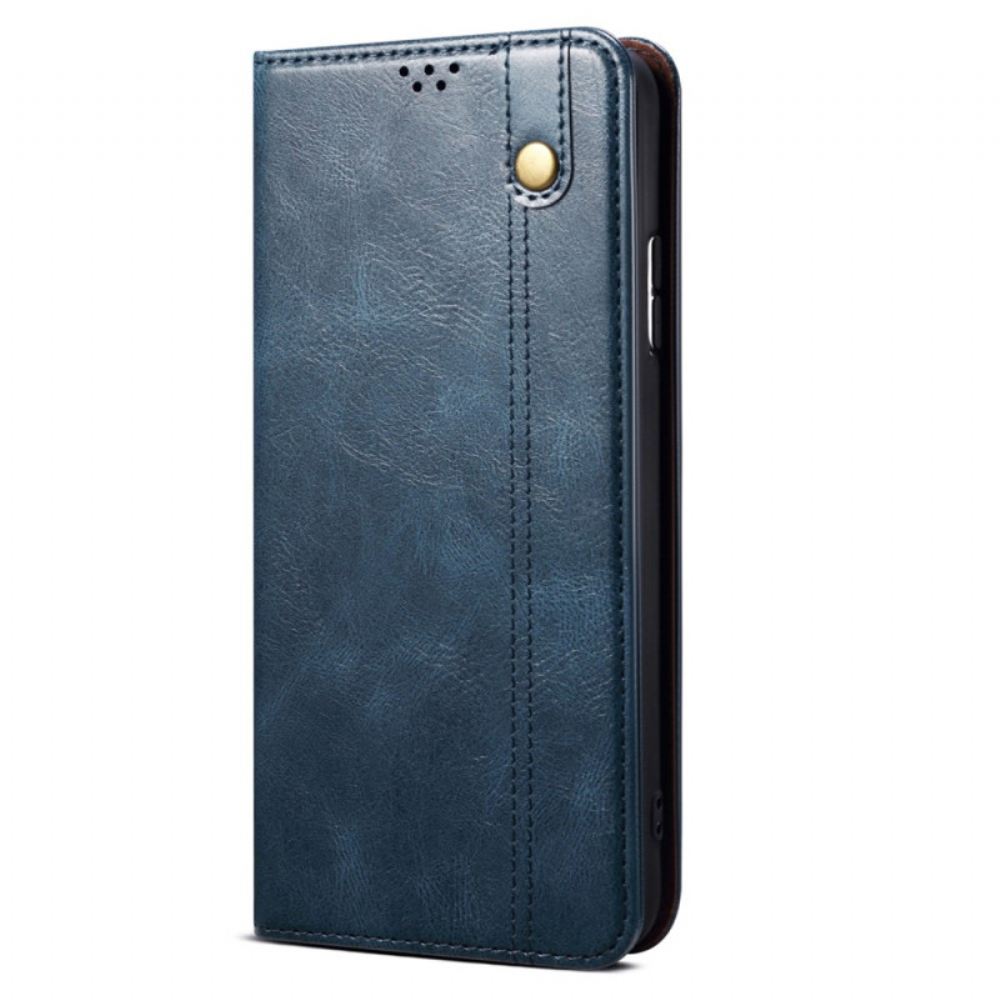 Kožené Pouzdro Xiaomi 14 Pro Kryty Na Mobil Voskovaná Imitace Kůže