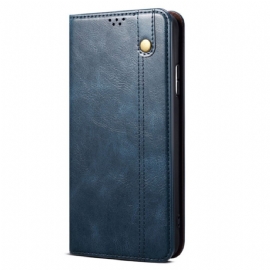 Kožené Pouzdro Xiaomi 14 Pro Kryty Na Mobil Voskovaná Imitace Kůže