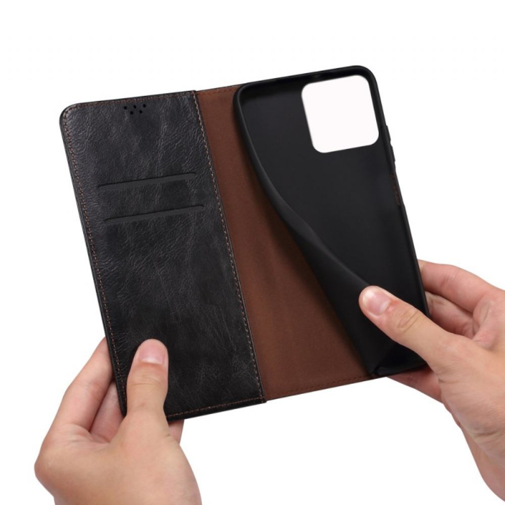 Kožené Pouzdro Xiaomi 14 Pro Kryty Na Mobil Voskovaná Imitace Kůže