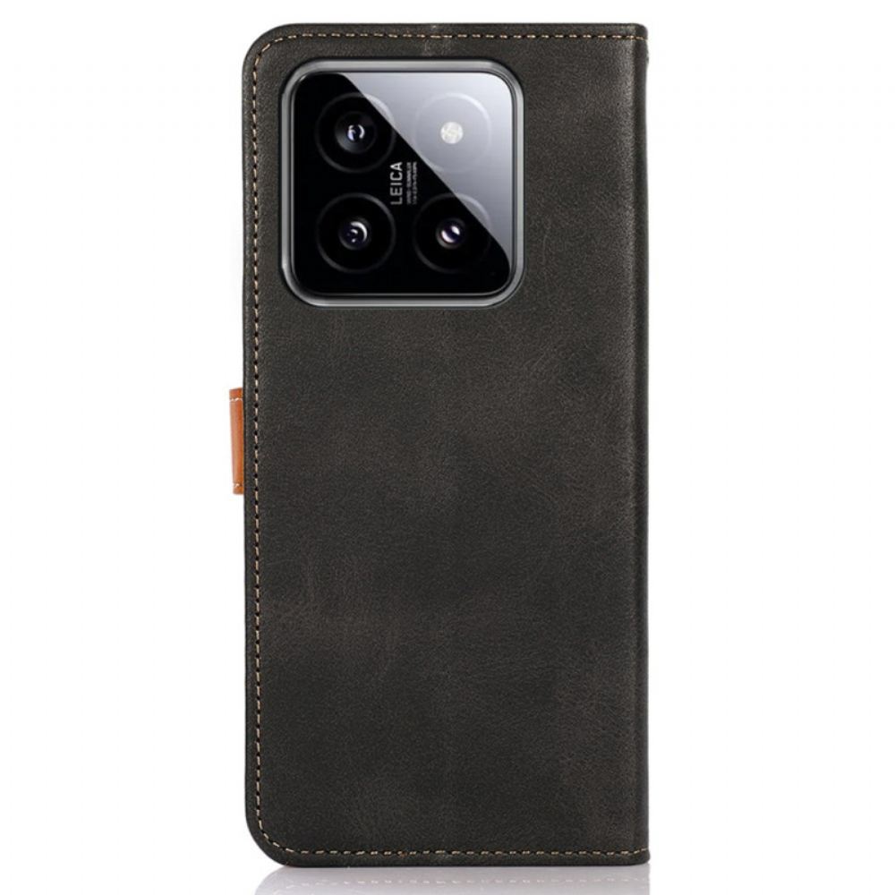 Kožený Kryt Na Xiaomi 14 Pro Khazneh Spona Na Popruh
