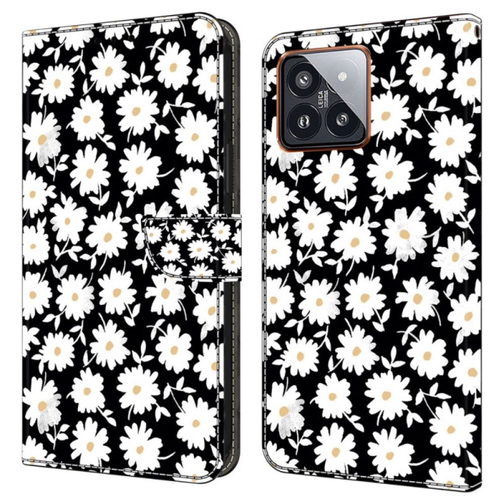 Kožený Kryt Na Xiaomi 14 Pro Květinová