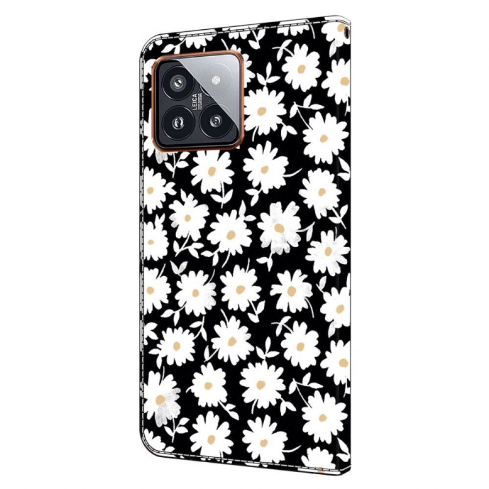 Kožený Kryt Na Xiaomi 14 Pro Květinová