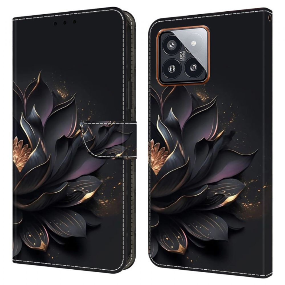 Kožený Kryt Xiaomi 14 Pro Fialový Lotos