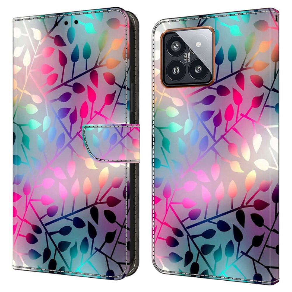 Kožený Kryt Xiaomi 14 Pro Javorové Listy