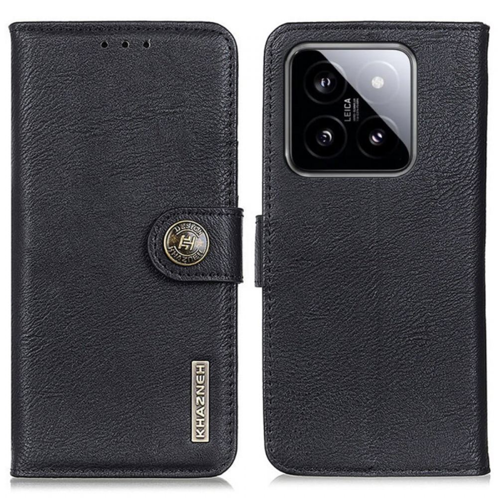 Kožený Kryt Xiaomi 14 Pro Klasický Chazneh