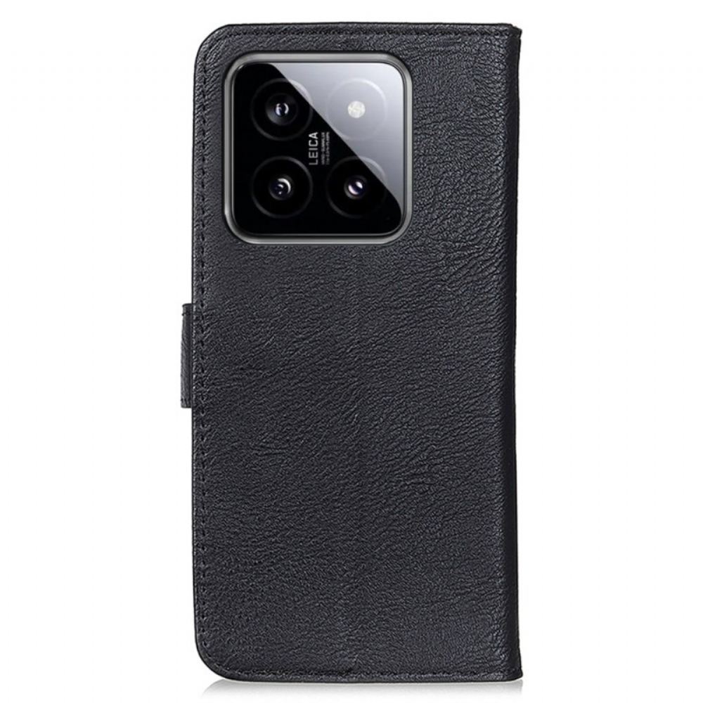 Kožený Kryt Xiaomi 14 Pro Klasický Chazneh