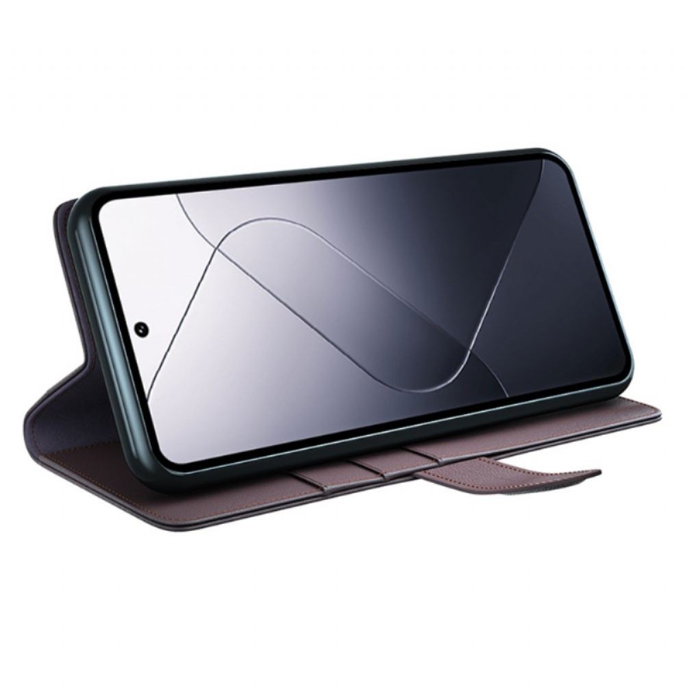 Kožený Kryt Xiaomi 14 Pro Pravá Kůže