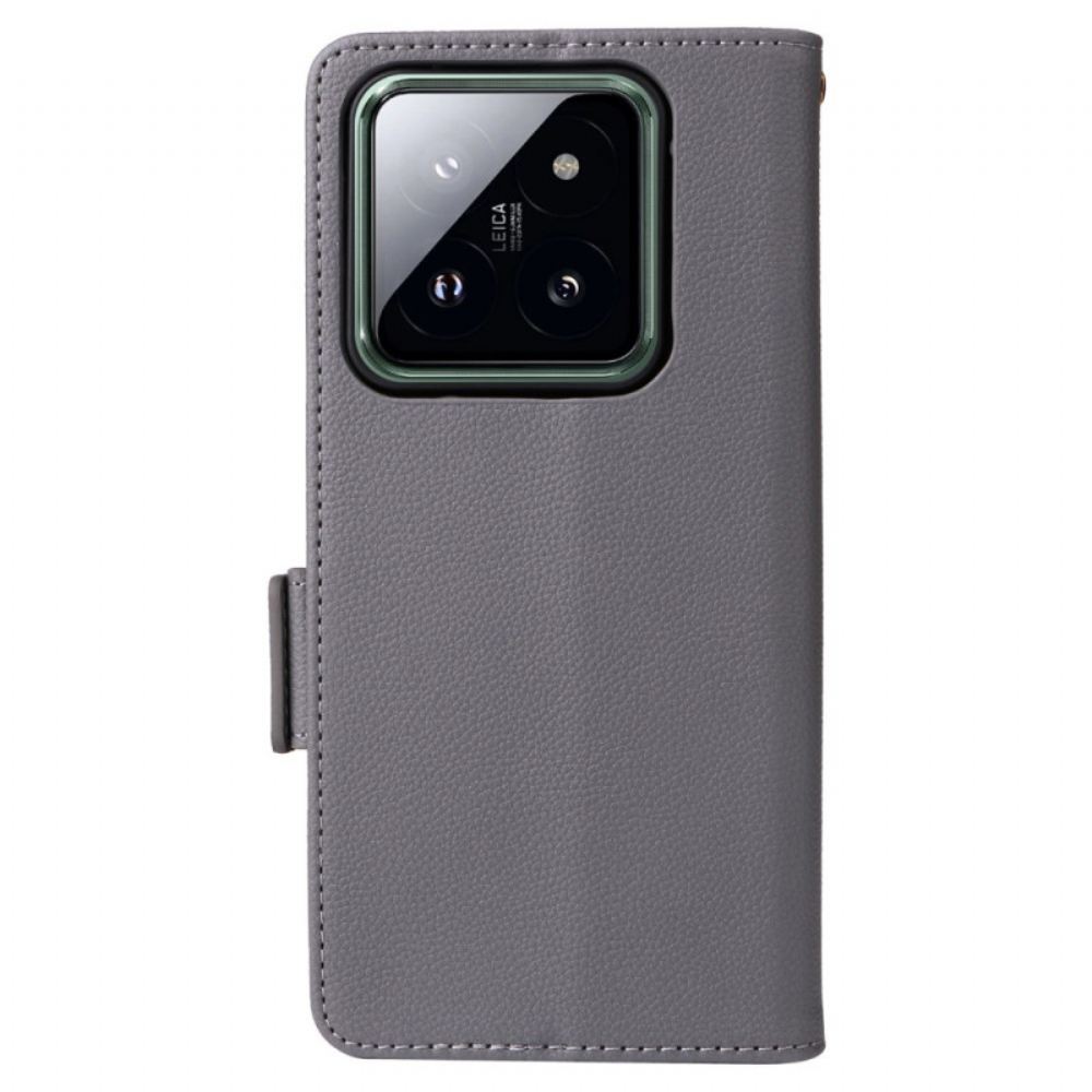 Kožený Kryt Xiaomi 14 Pro Ultra Tenký Pásek