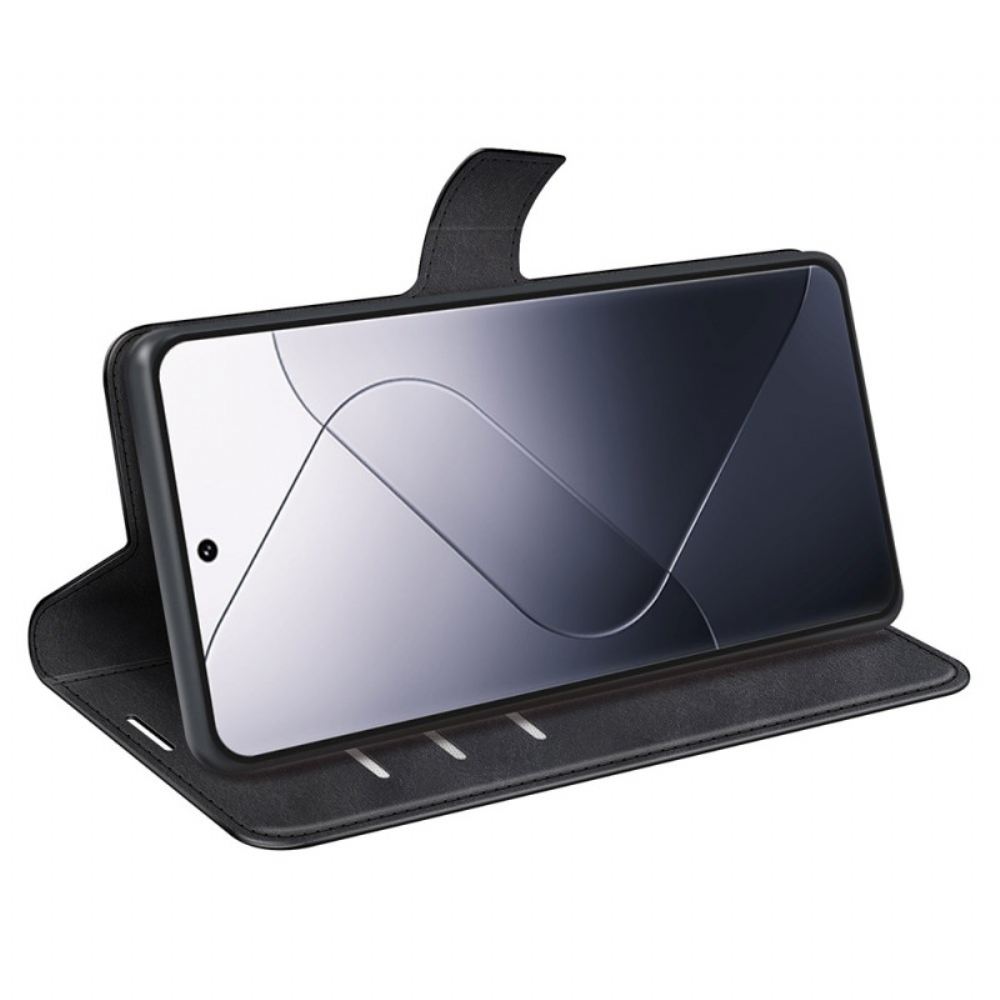 Kožený Kryt Xiaomi 14 Pro Úplná Ochrana