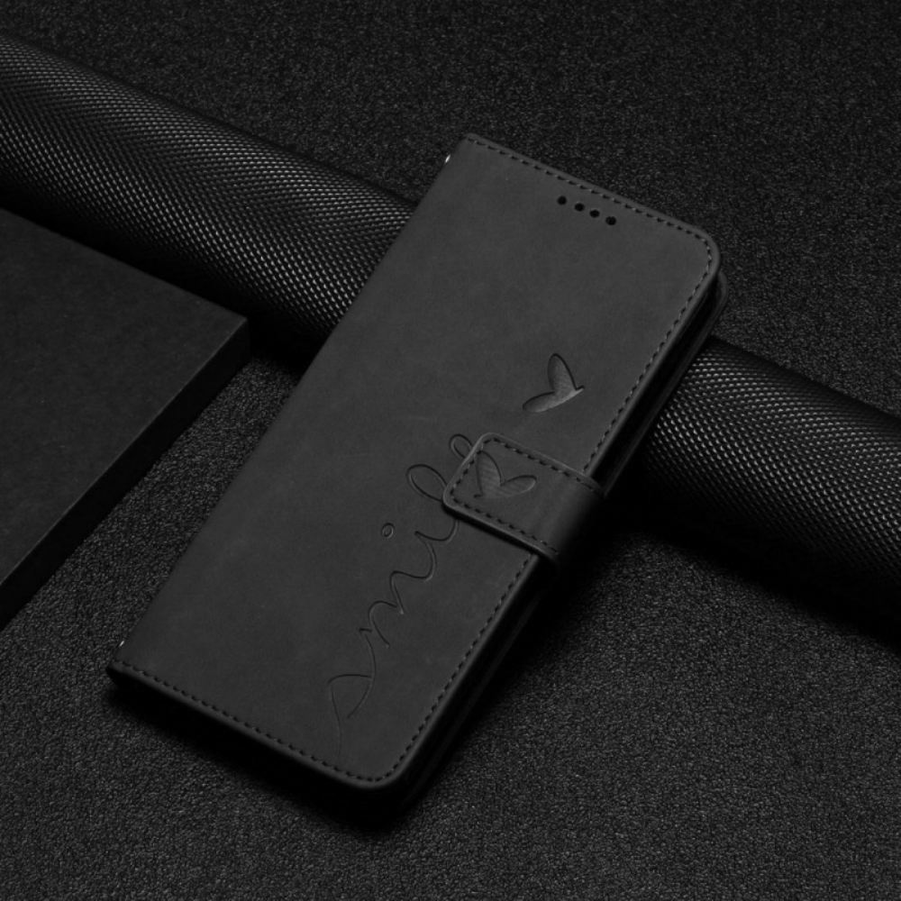 Kožený Kryt Xiaomi 14 Pro Úsměv S Popruhem