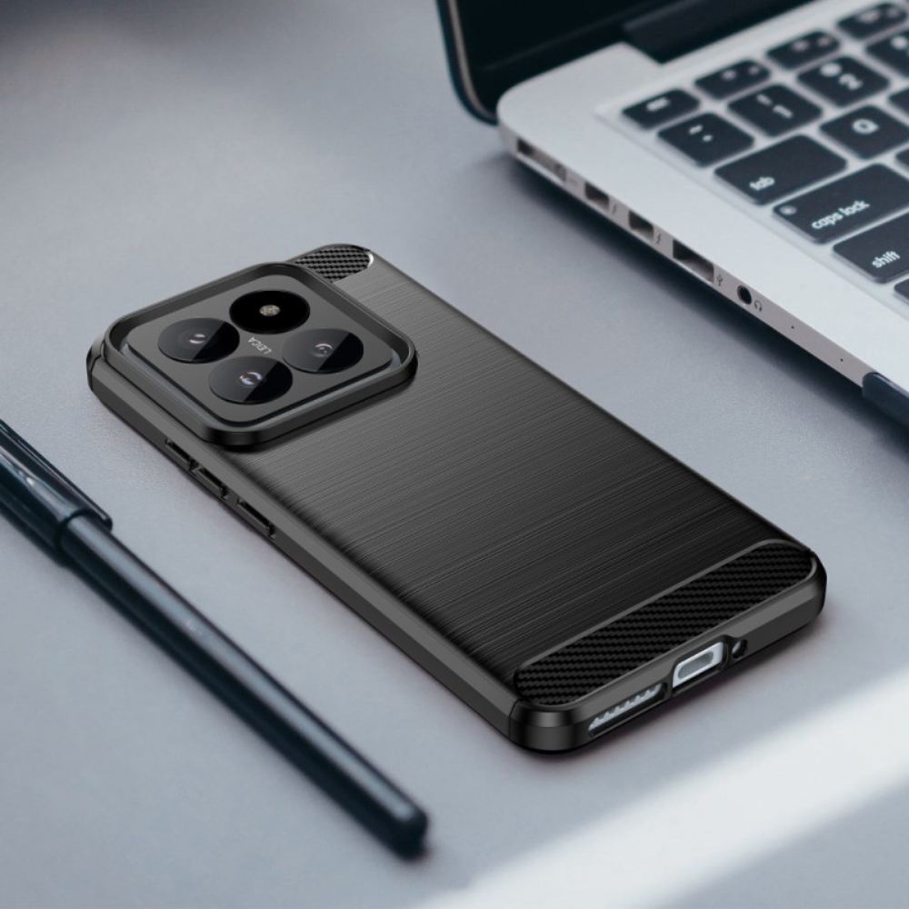 Kryt Xiaomi 14 Pro Kryty Na Mobil Kartáčované Uhlíkové Vlákno