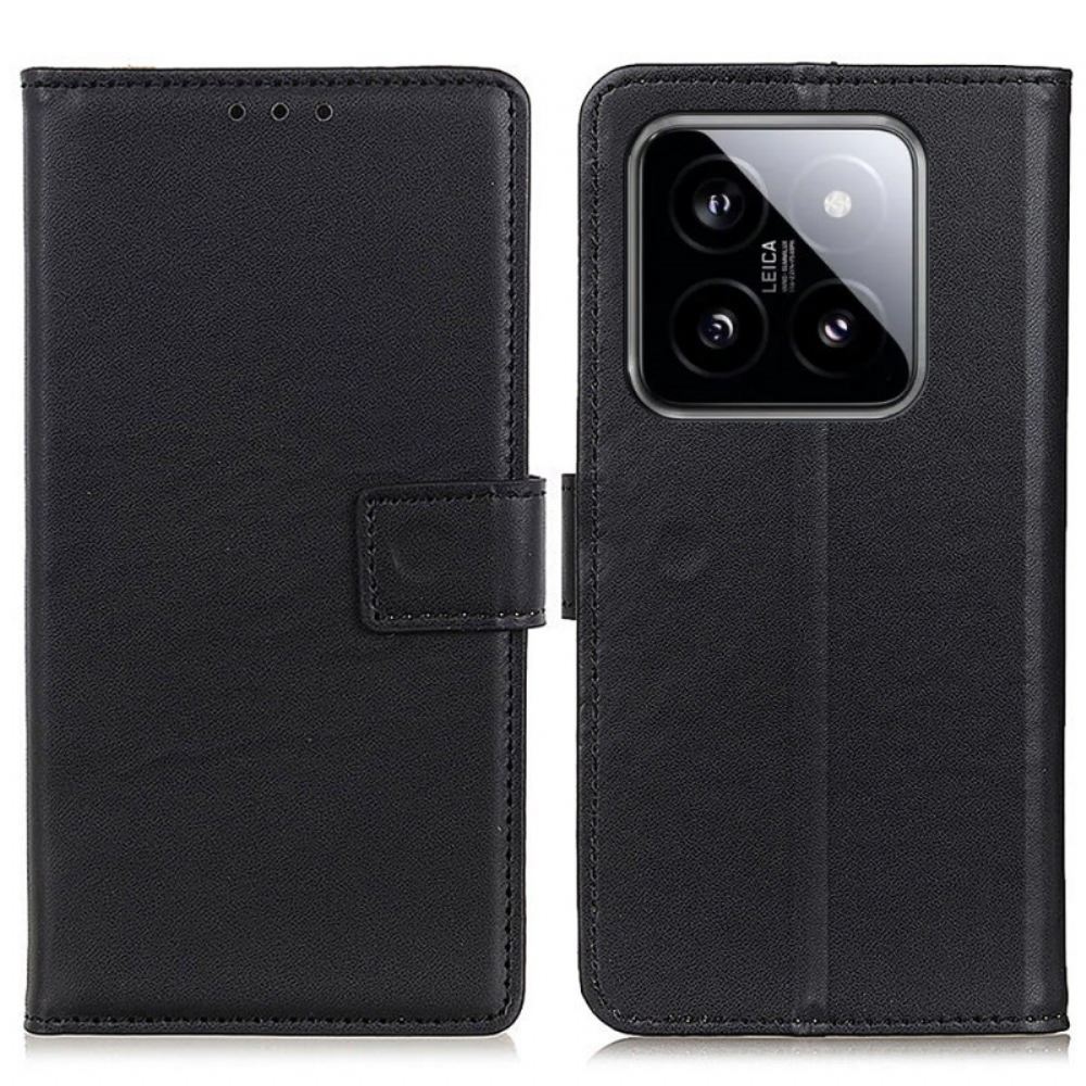 Peněženková Pouzdra Xiaomi 14 Pro Kryty Na Mobil Jednoduchá Umělá Kůže