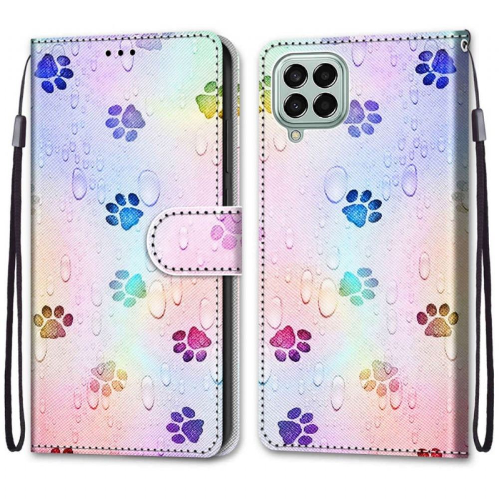 Flipové Pouzdro Na Samsung Galaxy M53 5G Kočičí Stopy