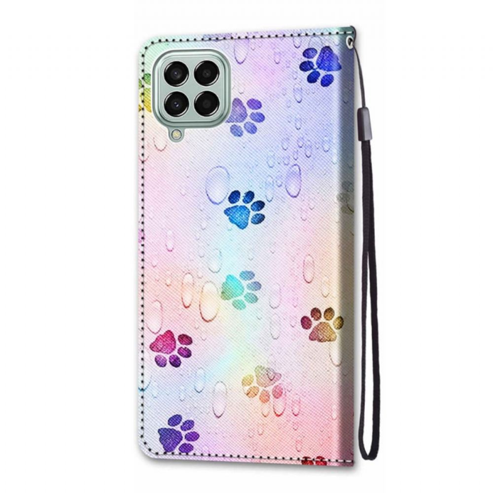 Flipové Pouzdro Na Samsung Galaxy M53 5G Kočičí Stopy