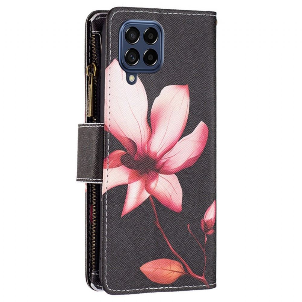Flipové Pouzdro Na Samsung Galaxy M53 5G Peněženkové Pouzdro Květinová Peněženka