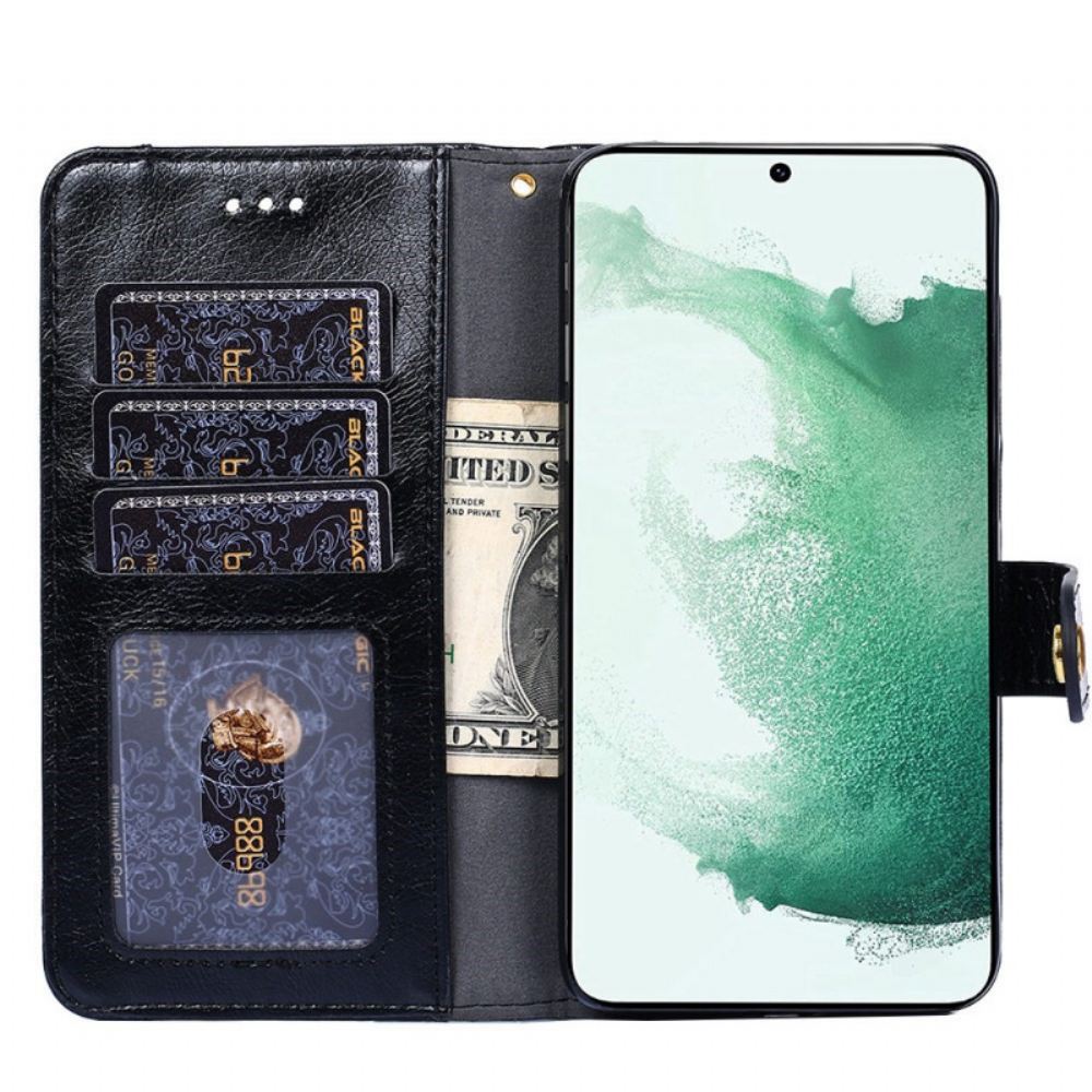 Flipové Pouzdro Na Samsung Galaxy M53 5G Přední Peněženka A Kabelka Na Krk