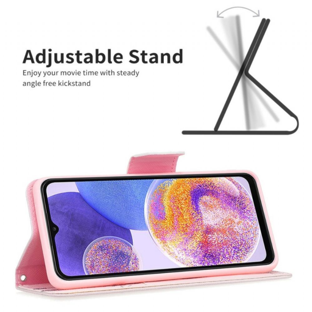 Kožené Pouzdro Na Samsung Galaxy M53 5G Chytrá Žirafa