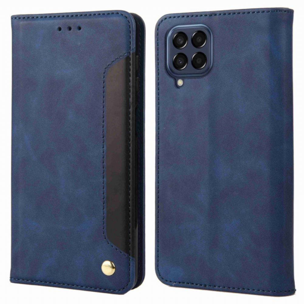 Kožené Pouzdro Na Samsung Galaxy M53 5G Dvoubarevná Elegance