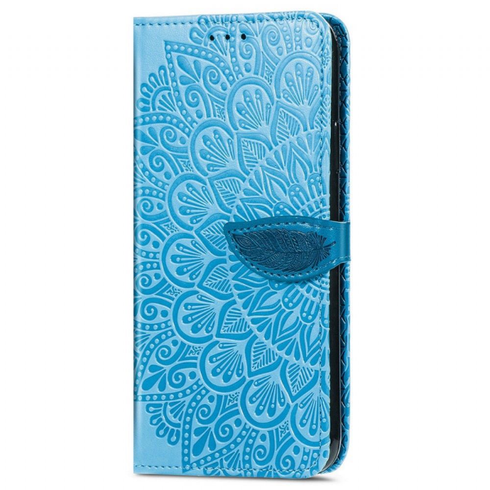 Kožené Pouzdro Na Samsung Galaxy M53 5G Kmenové Listy