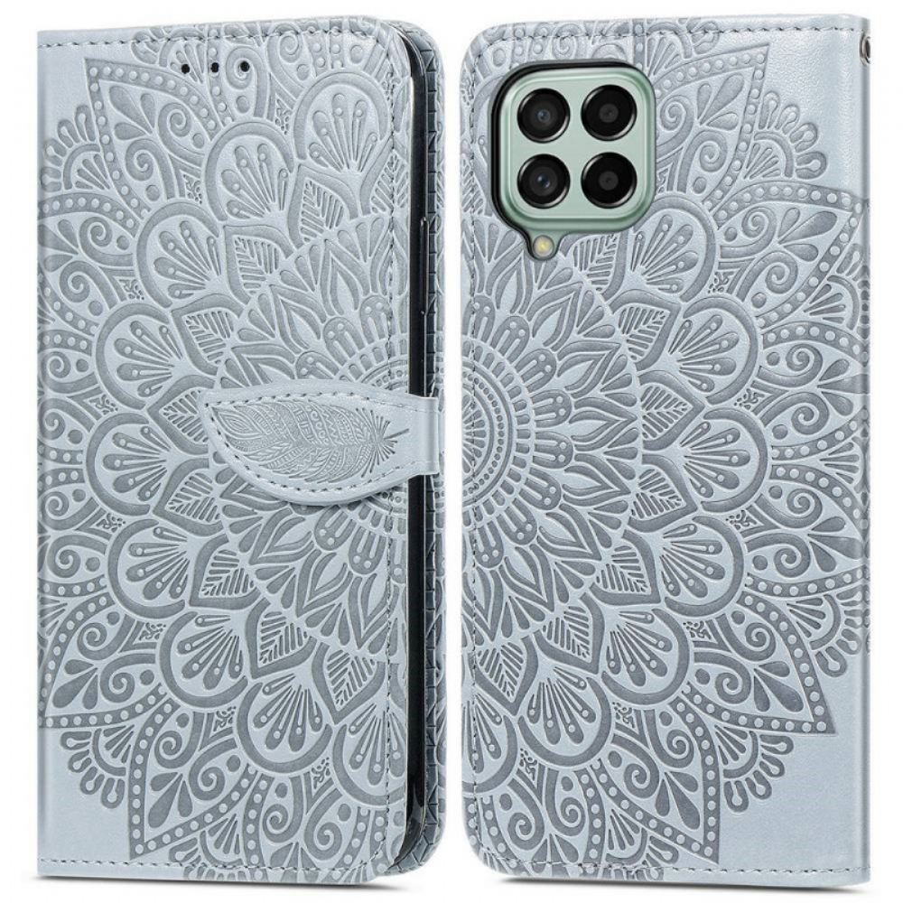 Kožené Pouzdro Na Samsung Galaxy M53 5G Kmenové Listy