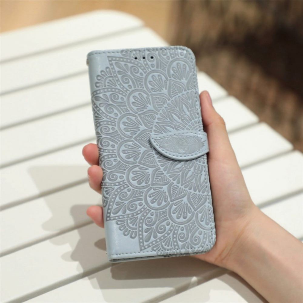 Kožené Pouzdro Na Samsung Galaxy M53 5G Kmenové Listy