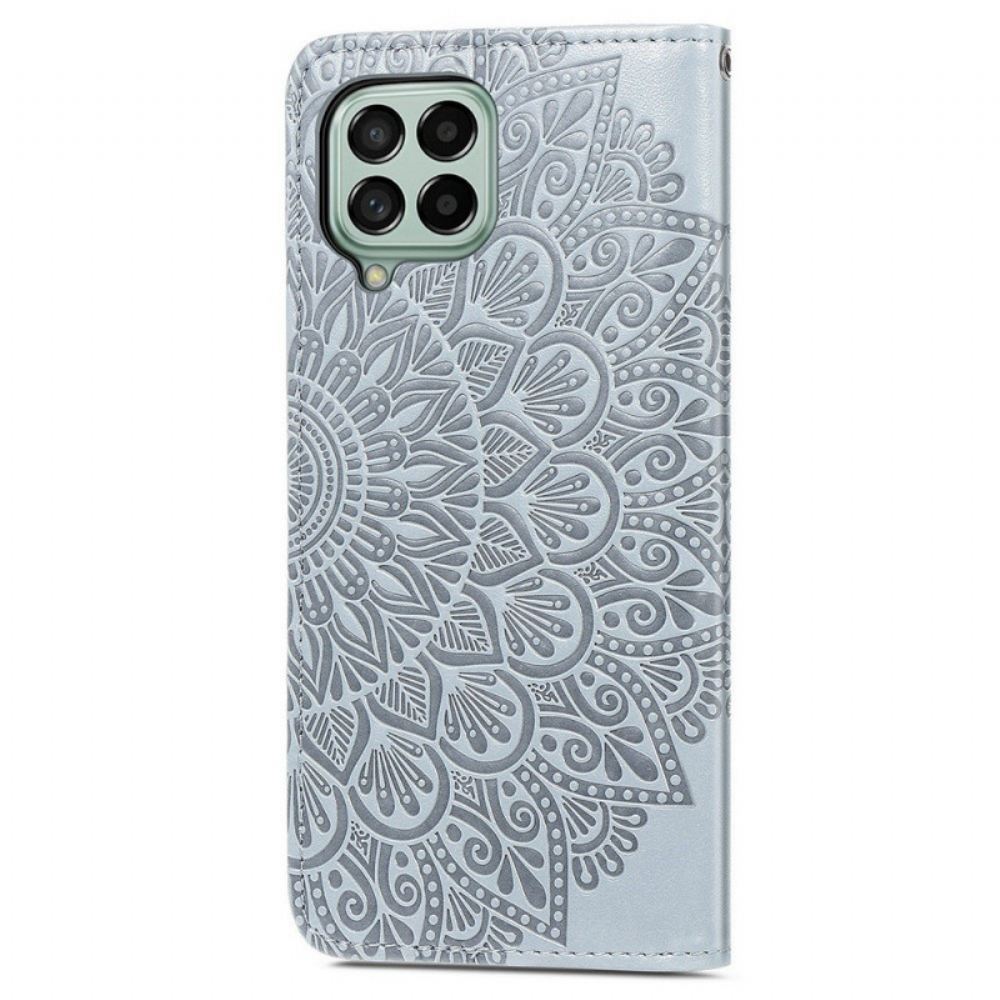 Kožené Pouzdro Na Samsung Galaxy M53 5G Kmenové Listy