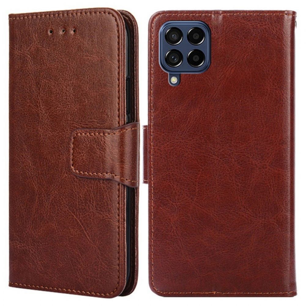 Kožené Pouzdro Na Samsung Galaxy M53 5G Vintage Kožený Efekt