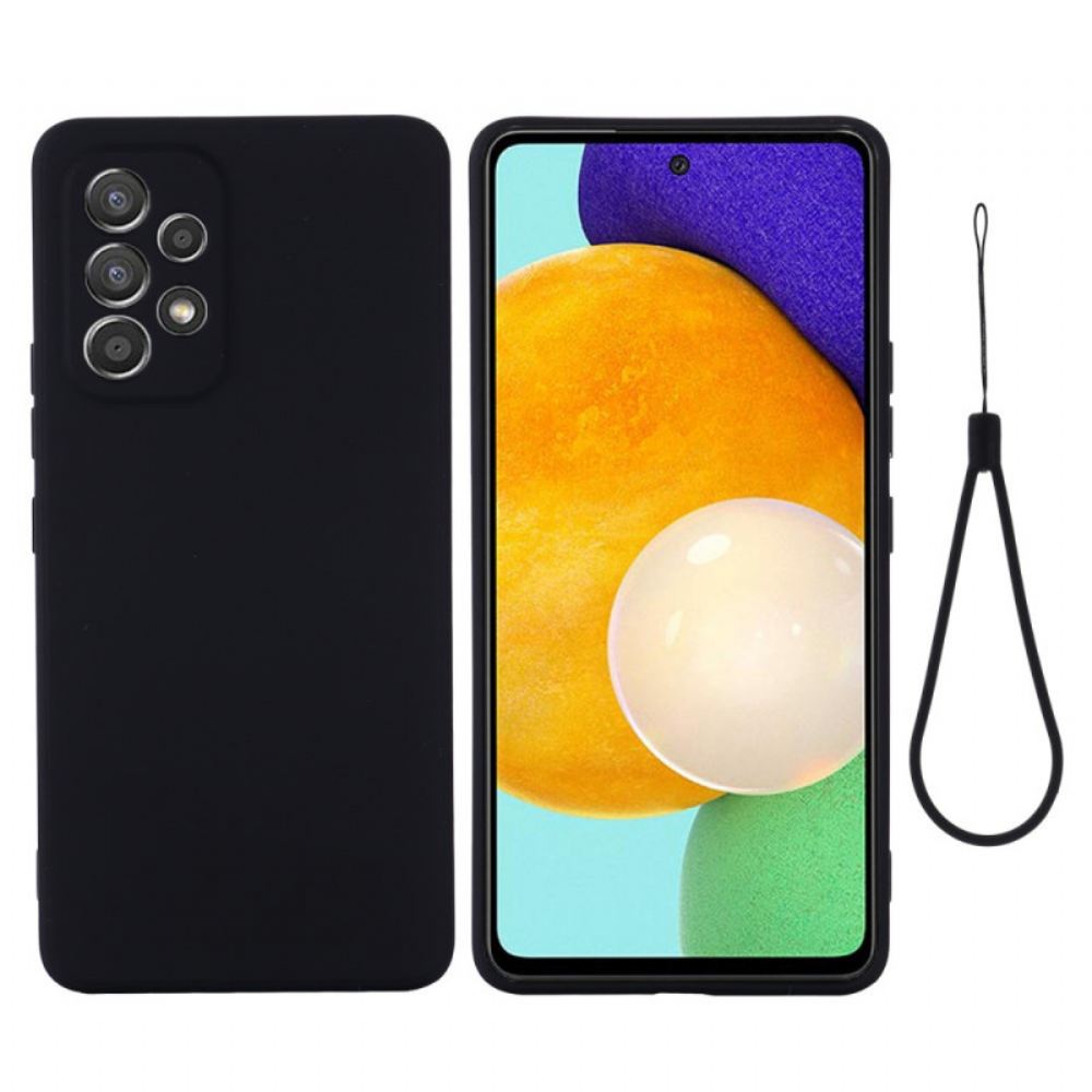 Kryty Na Mobil Na Samsung Galaxy M53 5G Tekutý Silikon Se Šňůrkou