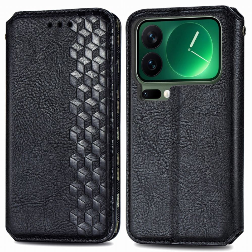 Kožené Pouzdro Folio Na Xiaomi 17 Pro Max Diamantový Vzor