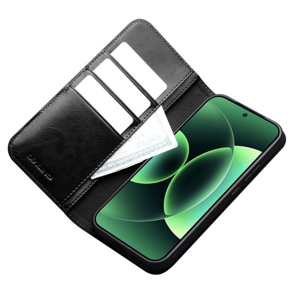 Kožené Pouzdro Folio Xiaomi 17 Pro Max Pravá Kůže Qialino