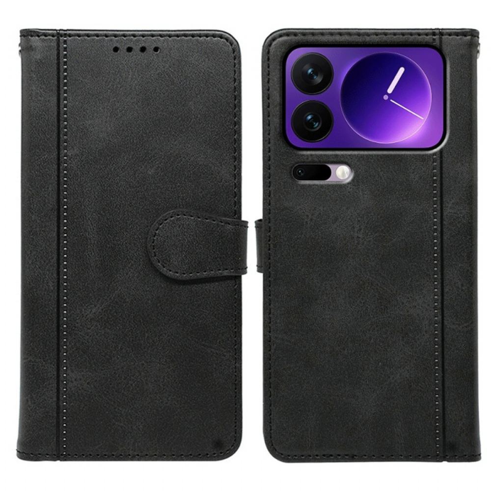 Kožený Kryt Na Xiaomi 17 Pro Max Lemování