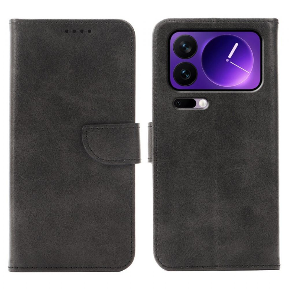 Kožený Kryt Na Xiaomi 17 Pro Max Stojánek A Magnetické Zapínání