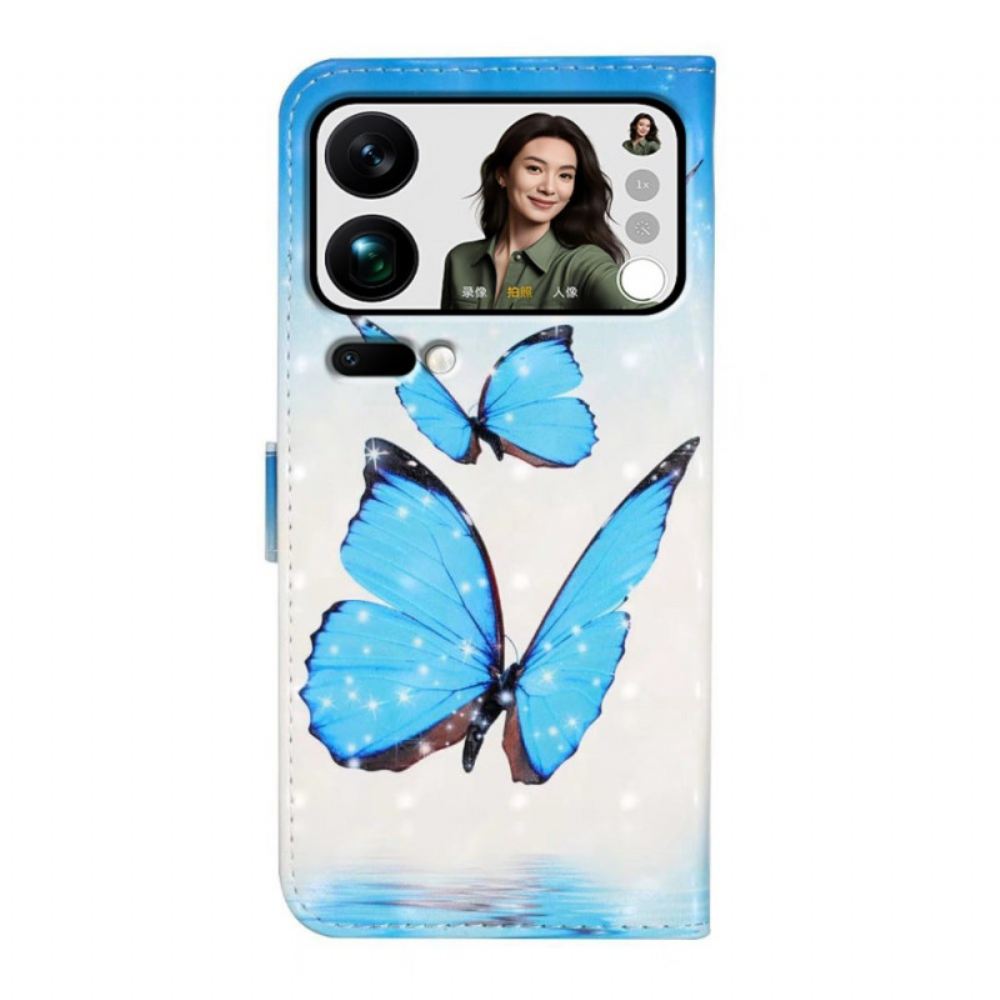 Kožený Kryt Na Xiaomi 17 Pro Max Tři Motýli