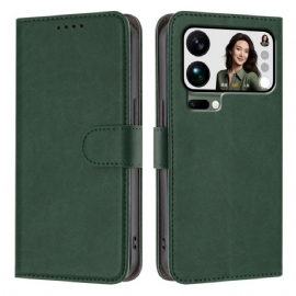 Kožený Kryt Xiaomi 17 Pro Max Jednoduchá Umělá Kůže