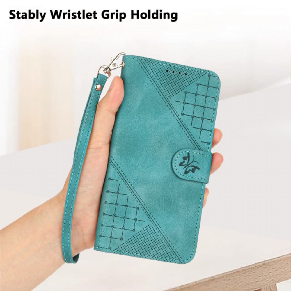 Kožený Kryt Xiaomi 17 Pro Max Motýlí A Geometrický Design