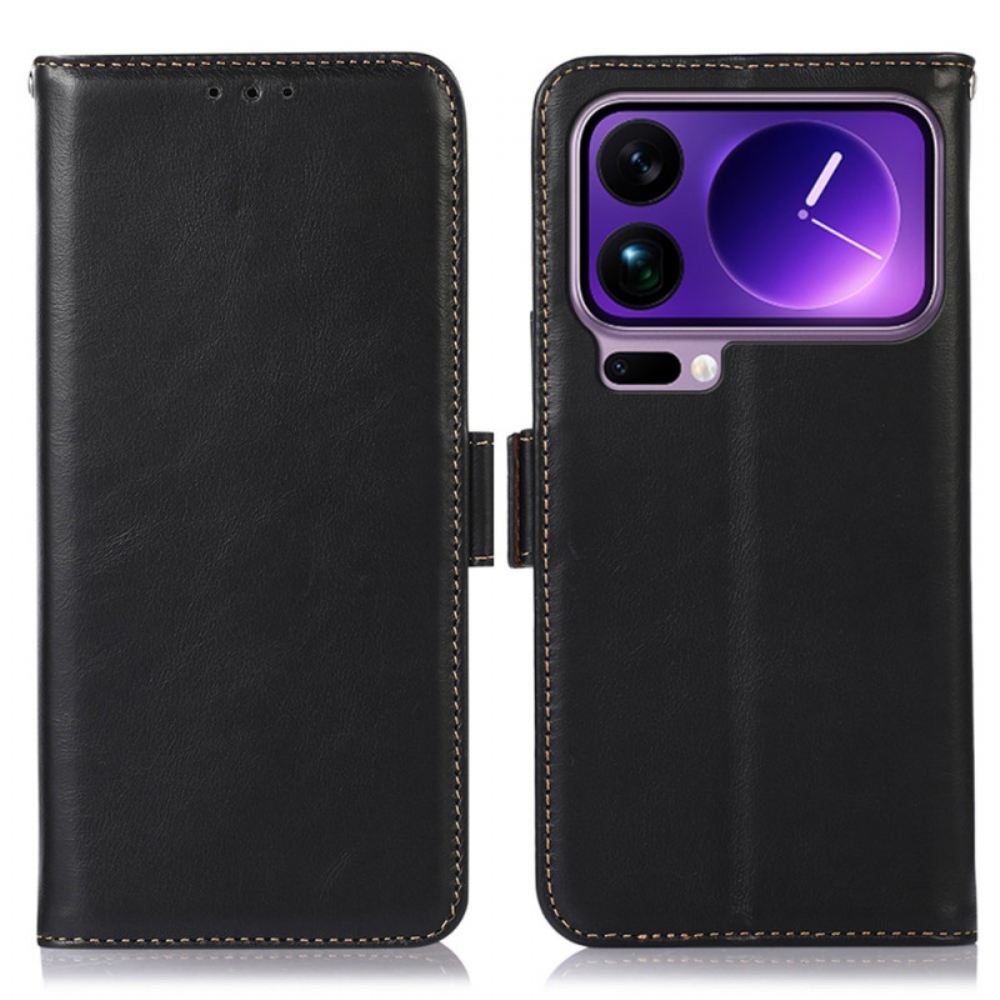 Kožený Kryt Xiaomi 17 Pro Max Pravá Kůže S Rfid Blokováním