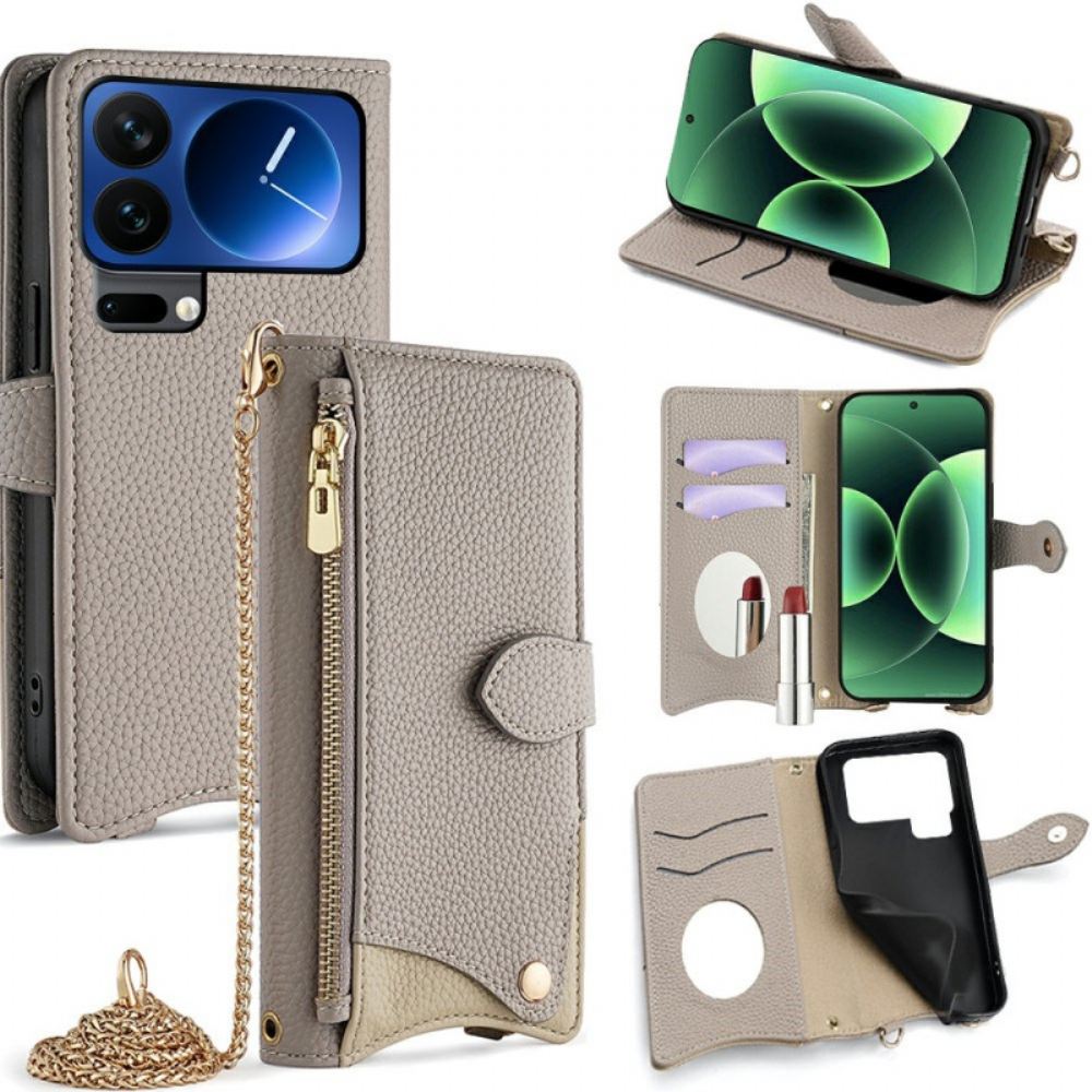 Kožený Kryt Xiaomi 17 Pro Max Řetízkový Ramenní Popruh