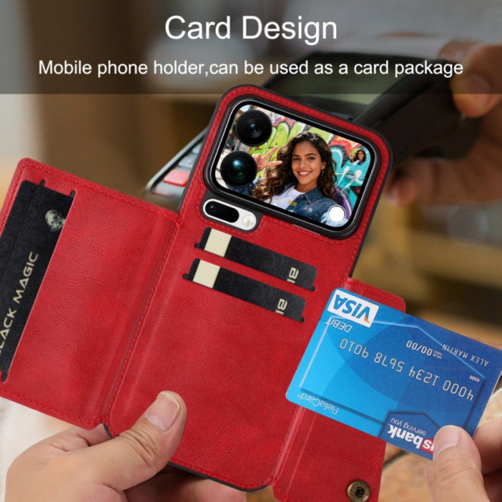 Kryt Na Xiaomi 17 Pro Max Pouzdro Na Karty S Koženým Efektem