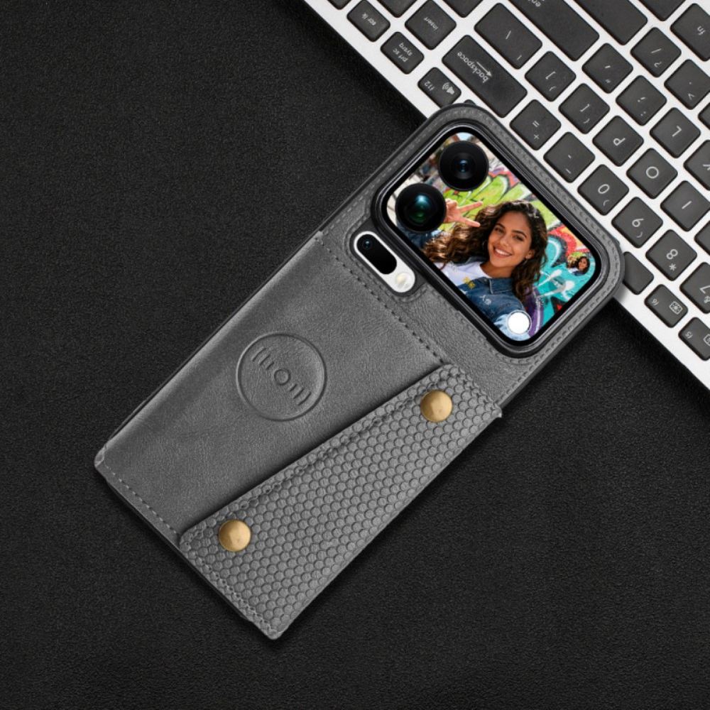 Kryt Na Xiaomi 17 Pro Max Pouzdro Na Karty S Koženým Efektem