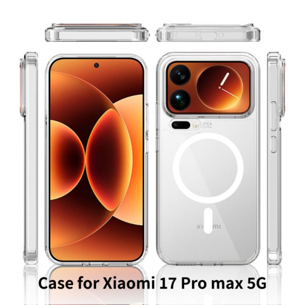Kryt Xiaomi 17 Pro Max Hybridní Průhledná Magnetická