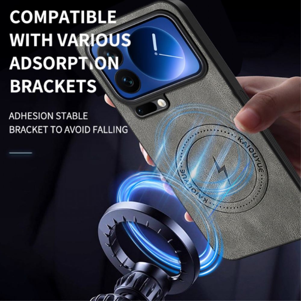 Kryt Xiaomi 17 Pro Max Kožený Efekt Magsafe