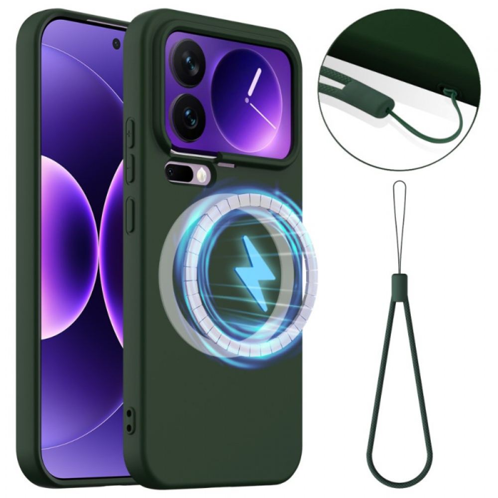 Kryt Xiaomi 17 Pro Max Magnetický Silikon A Šňůrka Na Krk