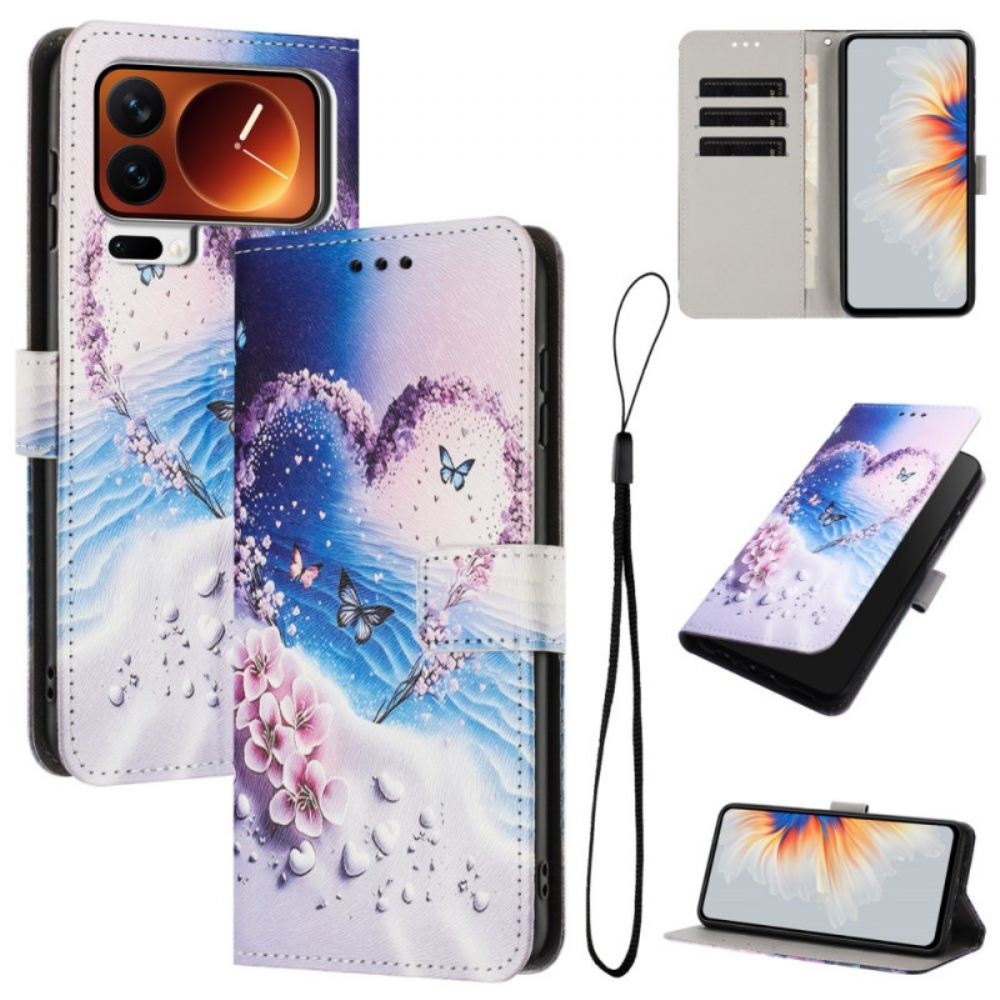 Peněženková Pouzdra Xiaomi 17 Pro Max Kryty Na Mobil Motýlí Srdce