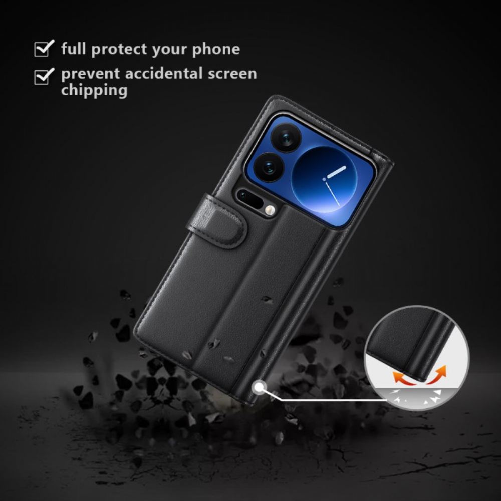 Peněženková Pouzdra Xiaomi 17 Pro Max Pravá Kůže