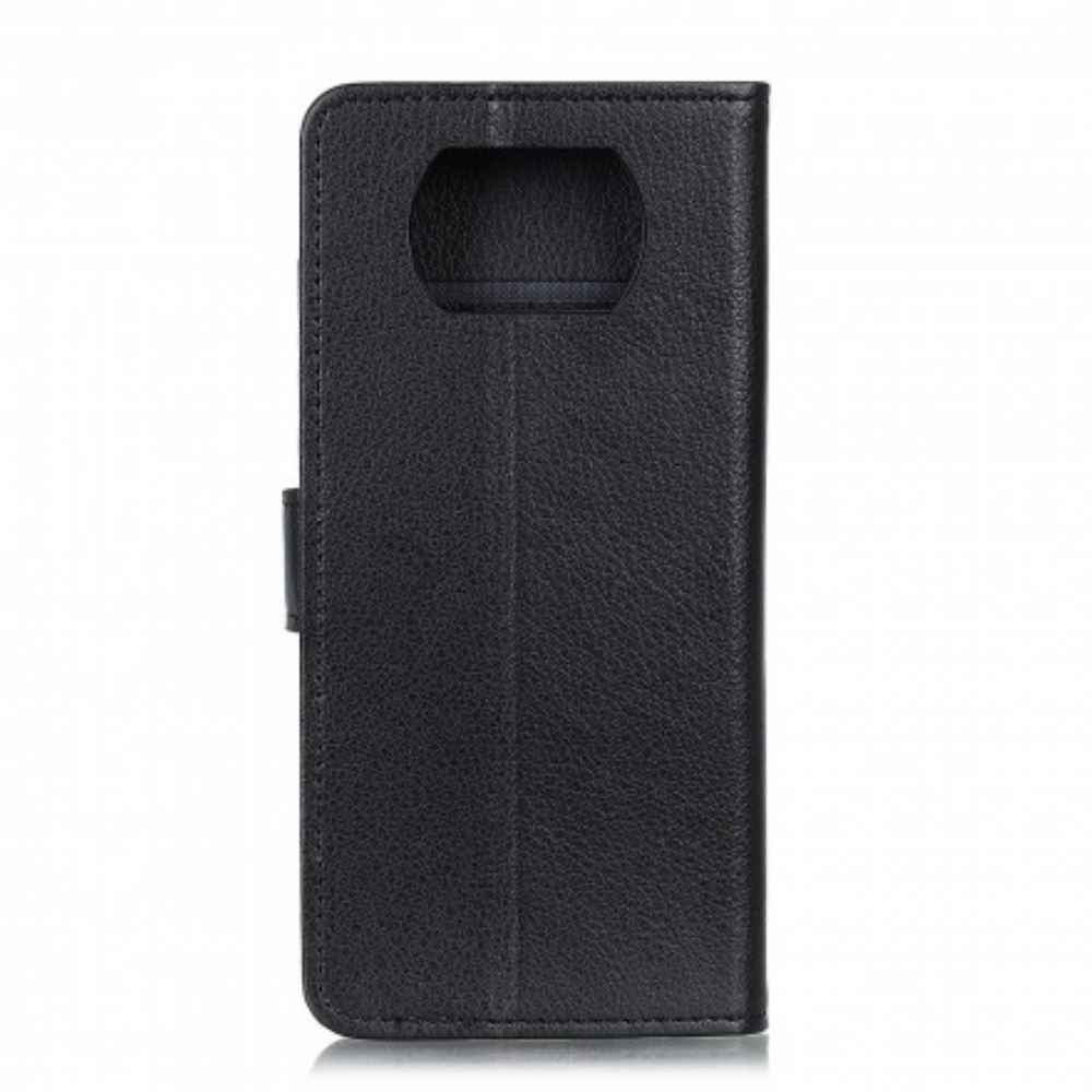 Flipové Pouzdro Na Poco X3 / X3 Pro / X3 NFC Umělá Kůže Z Liči