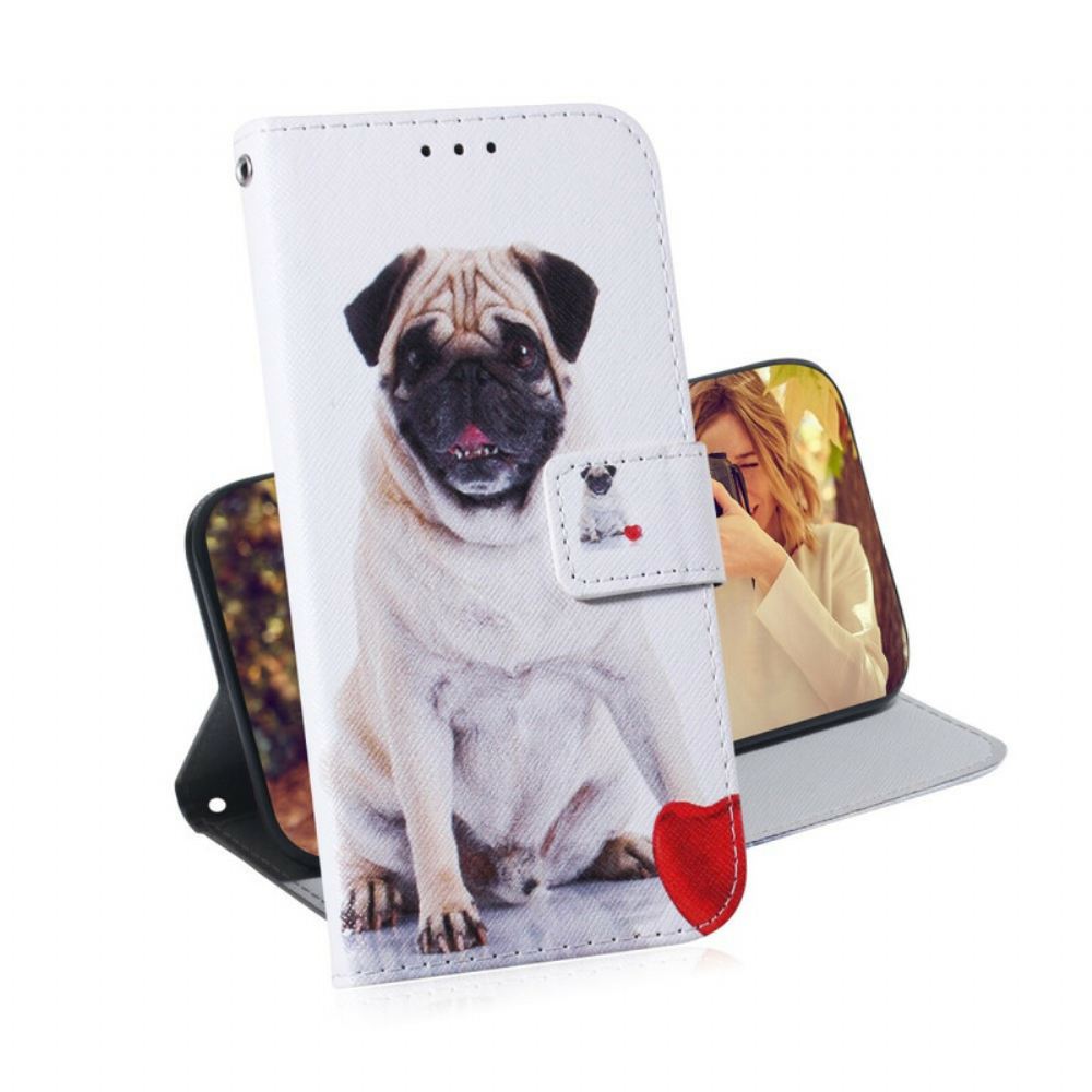 Kožené Pouzdro Na Poco X3 / X3 Pro / X3 NFC Mops Pes