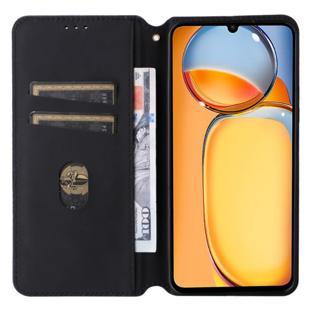 Kožené Pouzdro Folio Na Poco C65 3d Diamanty