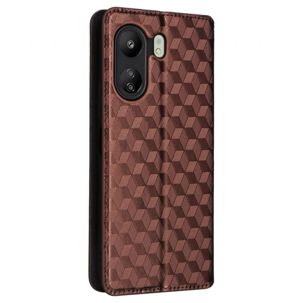 Kožené Pouzdro Folio Na Poco C65 3d Diamanty
